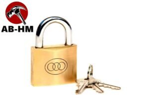 Tri-Circle Brass Padlock with Keys