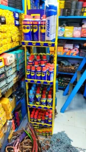 WD-40 display stand inside Al Abbas Hardware Mart