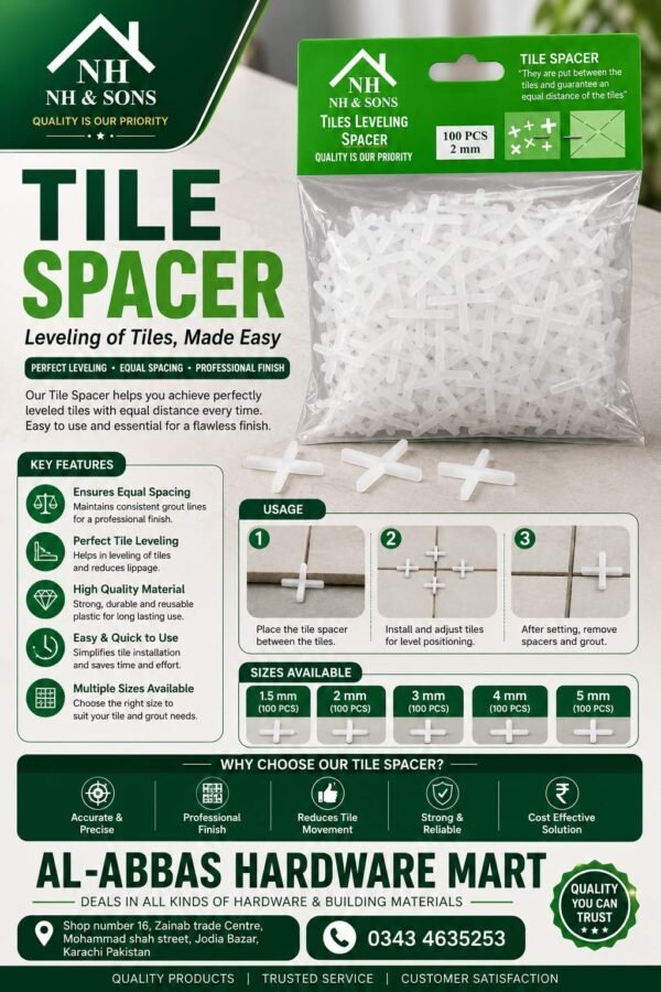 Tile Spacer (Small) - Pack of 100pcs