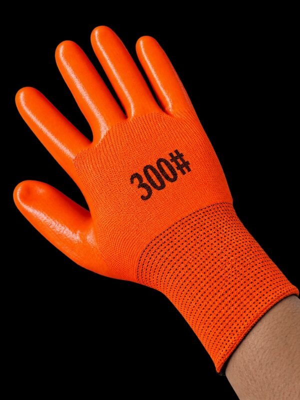 Cotton Gloves Rubber Coated Made In China #300